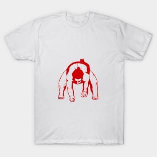 Japanese Sumo Wrestling Ready Pose Sports Design T-Shirt